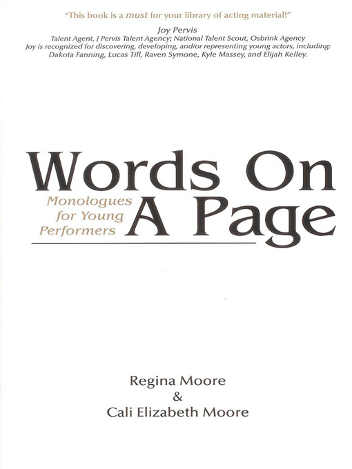 Title details for Words on a Page by Regina Moore - Available